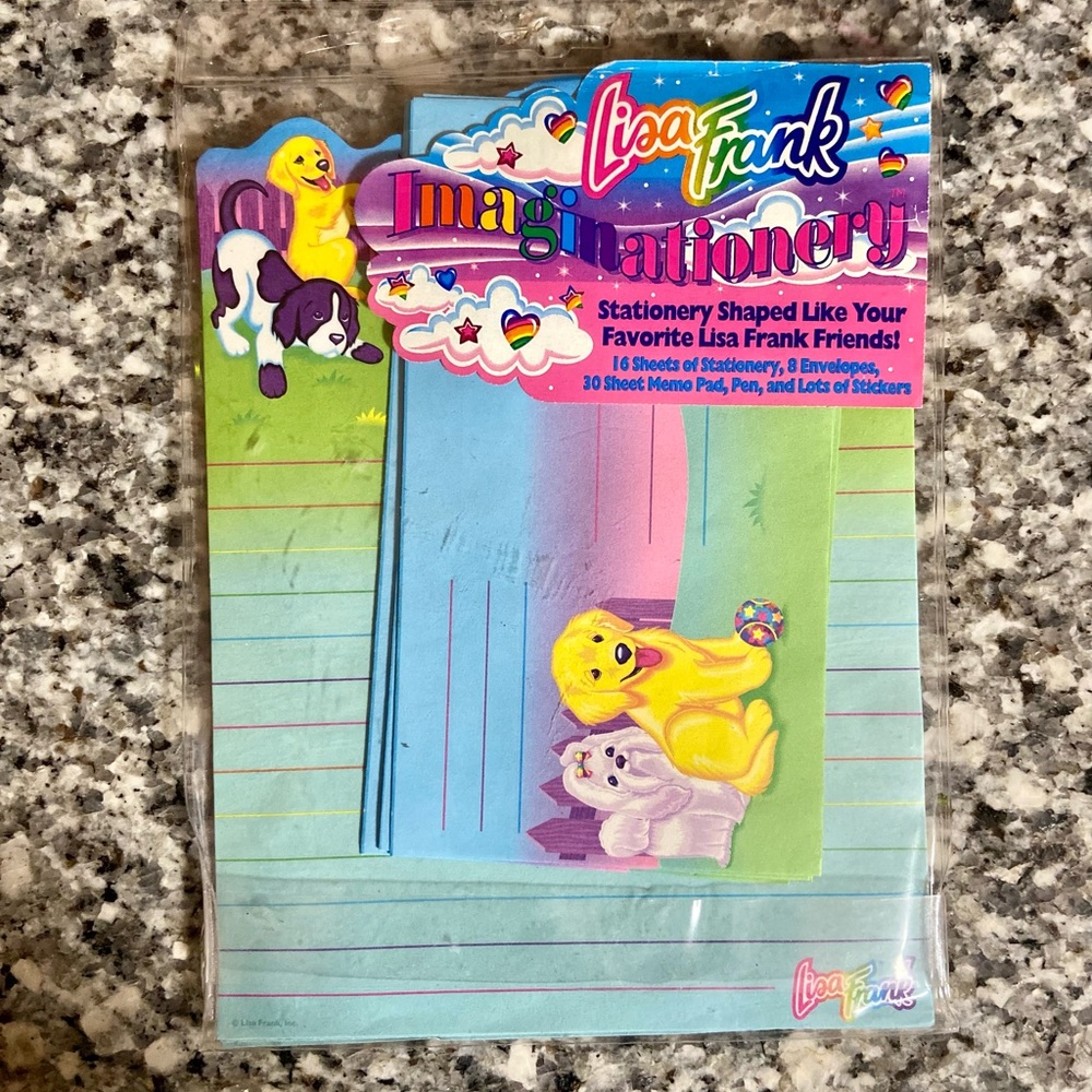 Lisa Frank stationary set (incomplete) - Puppies- Imaginationery